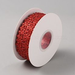 Snowflake Polyester Ribbon Trim&nbsp;DIY-WH0568-45B