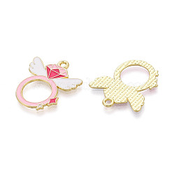 Valentine's Day Alloy Enamel Pendants&nbsp;ENAM-T023-18B