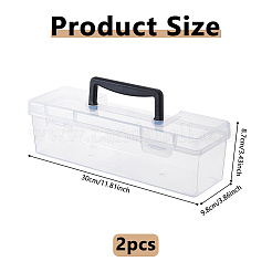 Plastic Handled Organizers Boxes&nbsp;CON-WH0086-212