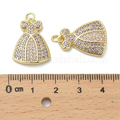 Brass Micro Pave Cubic Zirconia Pendants&nbsp;LS-KK-D384-03G-01
