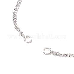 2Pcs 2 Colors 304 Stainless Steel Singapore Chain Bracelet Slider Making&nbsp;AJEW-JB01344