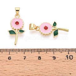 Brass Enamel Pendants&nbsp;KK-N265-08G