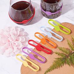 Long Silicone Wine Glass Label&nbsp;AJEW-PH0016-64