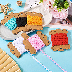 30 Yards 6 Colors Polyester Wavy Fringe Trim Ribbons&nbsp;OCOR-TA0001-65