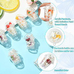 12Pcs Milk Tea Cup Theme Opaque Acrylic Pendants&nbsp;OACR-CJ0002-30