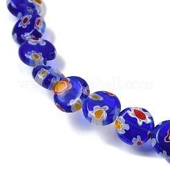 Handmade Millefiori Lampwork Beads Strands&nbsp;LAMP-G166-17A-04