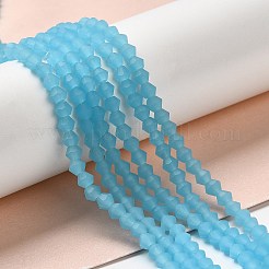 Imitation Jade Frosted Glass Bead Strands&nbsp;X1-GLAA-F029-JM4mm-B03