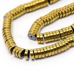 Electroplate Non-magnetic Synthetic Hematite Beads Strands&nbsp;G-WH0015-02C