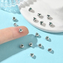SHEGRACE Brass Green Cubic Zirconia Beads&nbsp;XGRQ4H283-681P-A