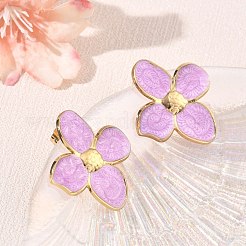 304 Stainless Steel Enamel Stud Earrings&nbsp;SA-CBA46AF-07G
