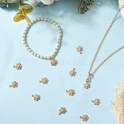 12Pcs Brass Micro Pave Clear Cubic Zirconia Charms&nbsp;KK-BBC0021-53