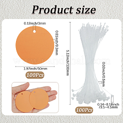 100Pcs Flat Round PVC Blank Price Tags&nbsp;ODIS-SP0001-10B