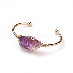 Long-Lasting Plated Brass Cuff Bangles&nbsp;BJEW-F394-A03