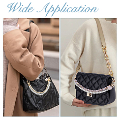 4Pcs 4 Colors ABS & Iron & Alloy & PU Leather Handbag Chain Straps&nbsp;FIND-HS0001-36A