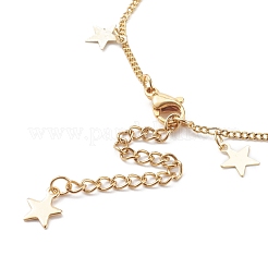 Glass Evil Eye Charm Bracelets&nbsp;BJEW-JB06061