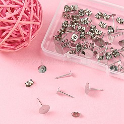 40Pcs 4 Size 304 Stainless Steel Stud Earring Findings&nbsp;STAS-YW0001-56