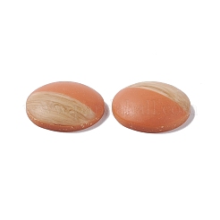 Two Tone Wood Grain Frosted Imitation Leather Style Resin Cabochons&nbsp;LS-RESI-G053-01A
