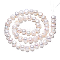 Natural Cultured Freshwater Pearl Beads Strands&nbsp;PEAR-N014-07G
