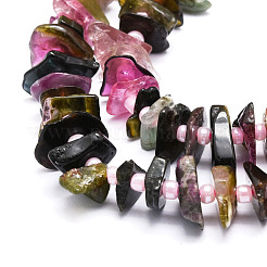 Natural Multicolor Tourmaline Beads Strands&nbsp;G-E569-K03