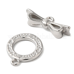 Brass Micro Pave Clear Cubic Zirconia Toggle Clasps&nbsp;KK-N254-70P