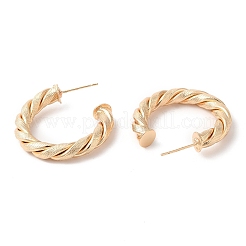 Brass Twist Rope Stud Earrings Findings&nbsp;EJEW-Q765-01G
