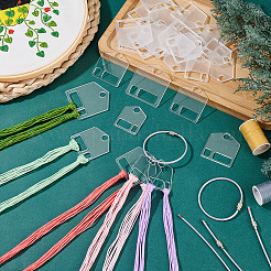 30Pcs 3 Style Acrylic Thread Winding Boards&nbsp;FIND-PH0018-61