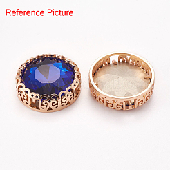 Brass Sew on Prong Settings&nbsp;KK-E753-09LG-12mm