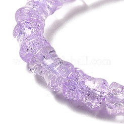Transparent Crackle Glass Beads Strands&nbsp;GLAA-D025-01G