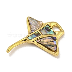 Ion Plating(IP) 304 Stainless Steel Pave Paua Shell Pendants&nbsp;X-STAS-S146-13P
