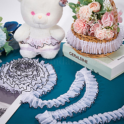 8 Yards Polyester Pleated Lace Trim&nbsp;OCOR-WH0080-87A