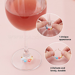 DIY Acrylic & Brass Wine Glass Charms Making Kits&nbsp;DIY-HY0002-89A