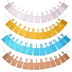 Paper Glitter Happy Birthday Photo Hanging Banner&nbsp;DIY-FZC0002-04B