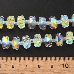 Transparent Electroplate Glass Beads Strands&nbsp;EGLA-P062-01A-AB01