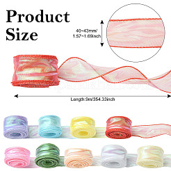 9Pcs 9 Colors Polyester Ribbons&nbsp;OCOR-CJ0004-08