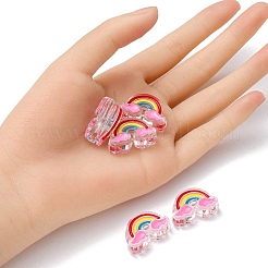 5Pcs Transparent Acrylic Enamel Beads&nbsp;OACR-YW0001-31B
