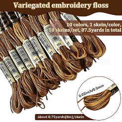 10 Skeins 6-Ply Polyester Embroidery Floss&nbsp;OCOR-CY0002-99F