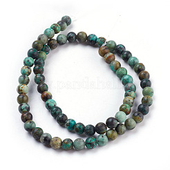 Natural African Turquoise(Jasper) Beads Strands&nbsp;TURQ-G037-6mm