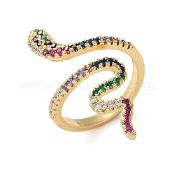Brass Micro Pave Cubic Zirconia Cuff Rings&nbsp;RJEW-S044-049