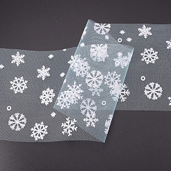 Snowflake Deco Mesh Ribbons&nbsp;OCOR-P010-G12