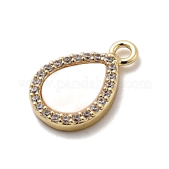 Brass Micro Pave Cubic Zirconia Charms&nbsp;KK-H089-07A-G