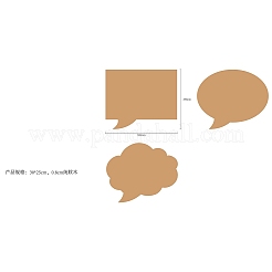 3Pcs 3 Styles Speech Bubble Shape Cork Memo Board Sets&nbsp;DIY-WH0591-307