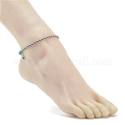 5Pcs Macrame Cotton Braided Cord Anklets Set&nbsp;AJEW-AN00486-04