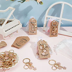 90Pcs Alloy Enamel Flower Keychains&nbsp;KEYC-PH01604