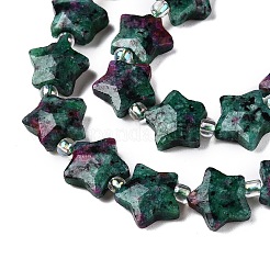 Natural Ruby in Zoisite Beads Strands&nbsp;G-T138-194