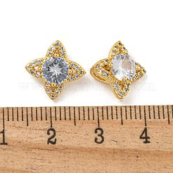 Rack Plating Brass Micro Pave Cubic Zirconia Charms&nbsp;KK-G513-03G
