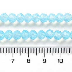 Baking Paint Transparent Glass Beads Strands&nbsp;DGLA-A034-J6MM-D08