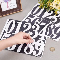 12 Sheets 2 Colors Number 0~9 PVC Waterproof Self-Adhesive Sticker&nbsp;DIY-NB0007-28