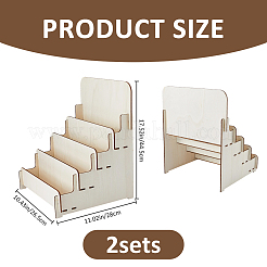 Wood Place Card Display Stands&nbsp;AJEW-FH0009-10
