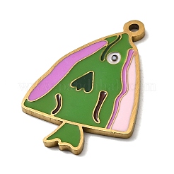 Stainless Steel Enamel Pendants&nbsp;STAS-I065-01G-04