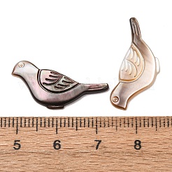 Natural Black Lip Shell Carved Cabochons&nbsp;SHEL-G024-06